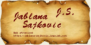 Jablana Šajković vizit kartica